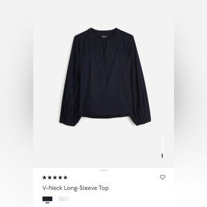 Madewell V-Neck Long-Sleeve Top